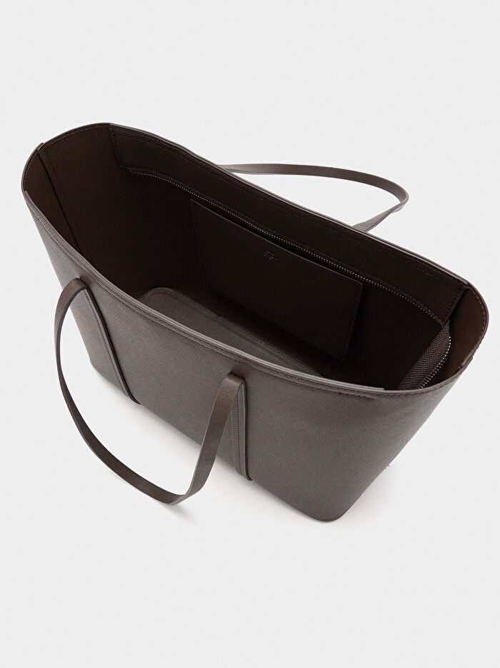 Fermuarlı Shopper Çanta