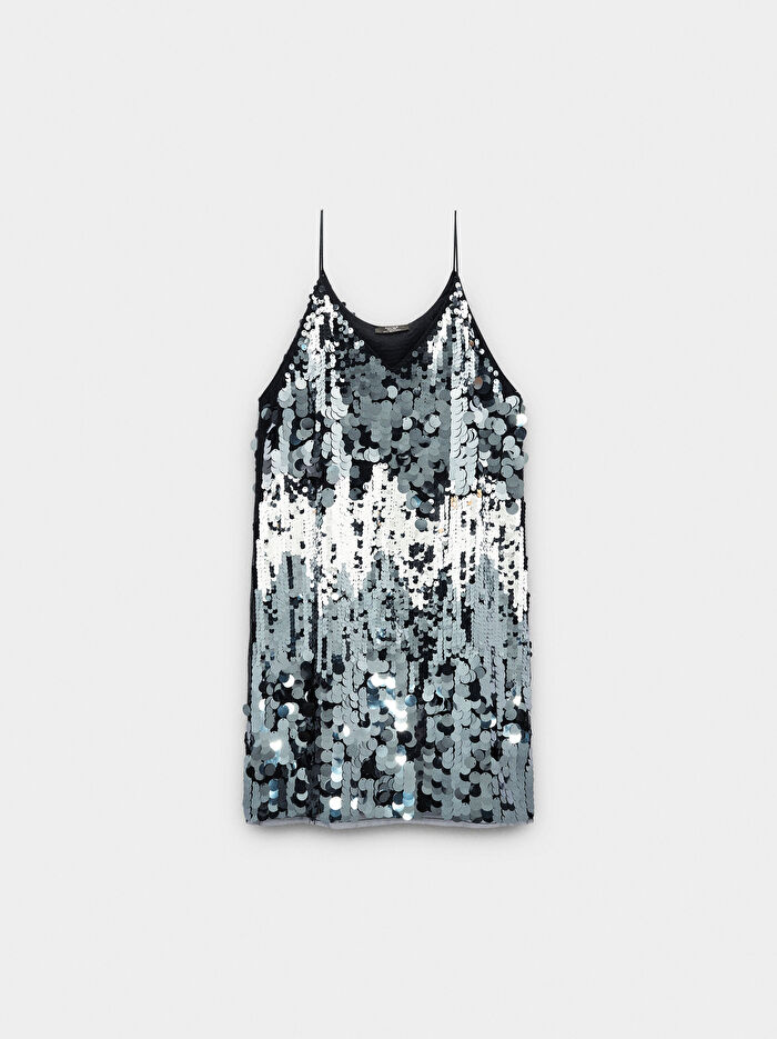 Kısa Payetli Elbise