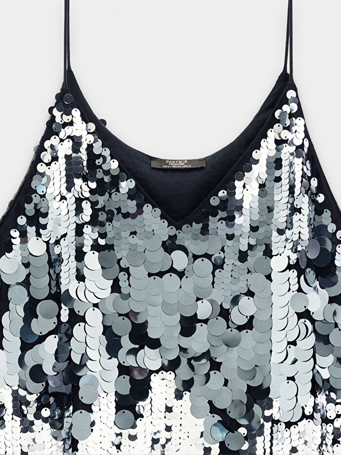 Kısa Payetli Elbise