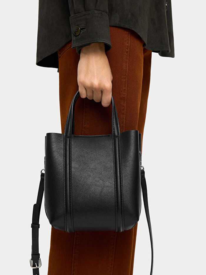 Çapraz Askılı Tote Çanta S