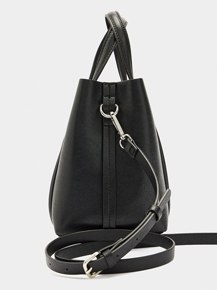 Çapraz Askılı Tote Çanta S