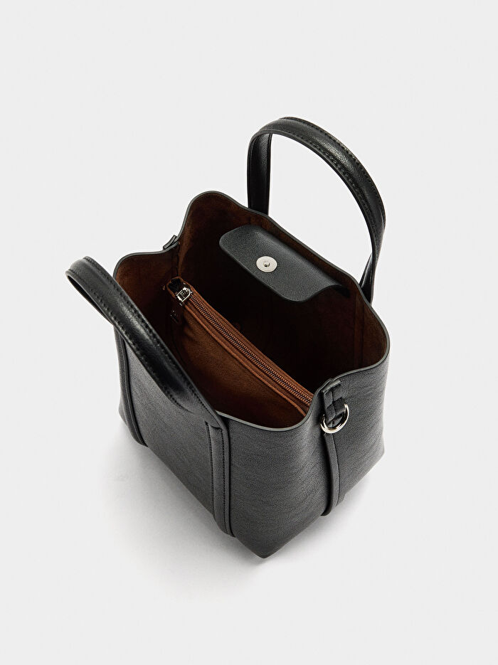 Çapraz Askılı Tote Çanta S