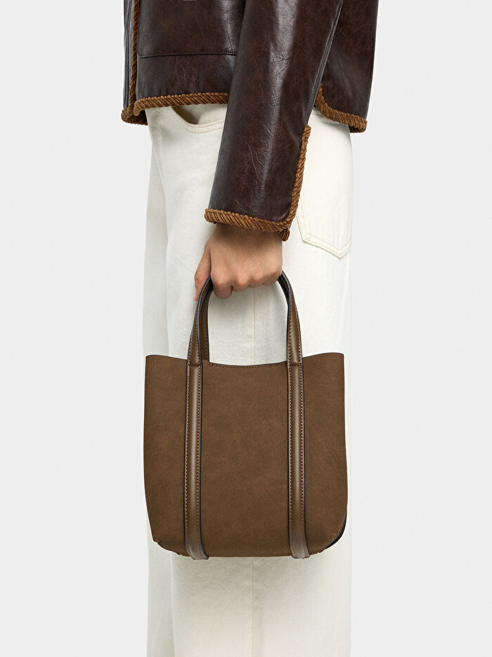 Çapraz Askılı Tote Çanta S