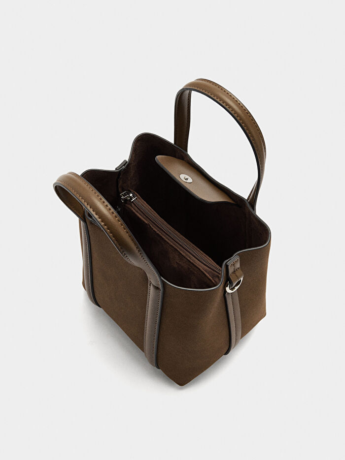 Çapraz Askılı Tote Çanta S