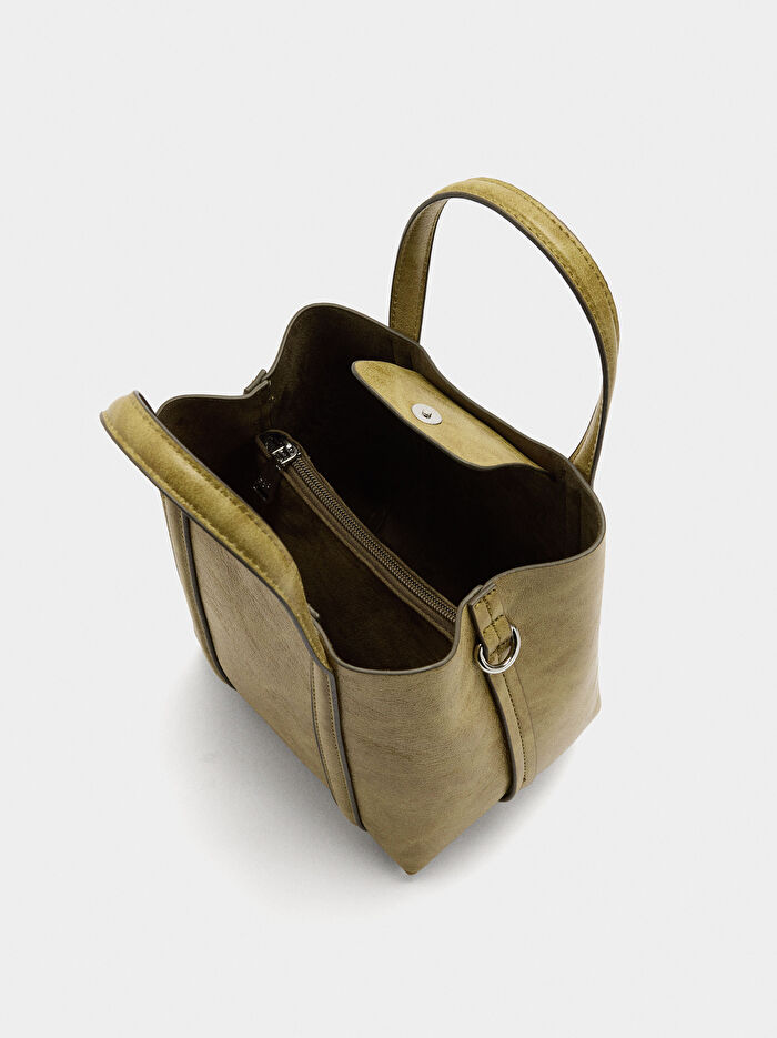 Çapraz Askılı Tote Çanta S