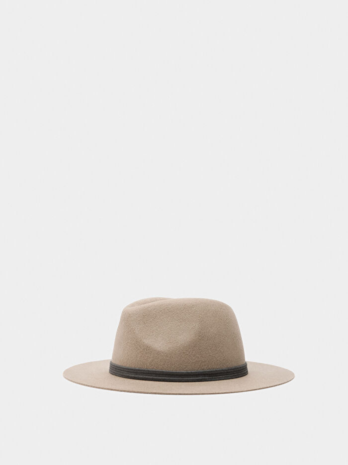 Şeritli Yün Şapka