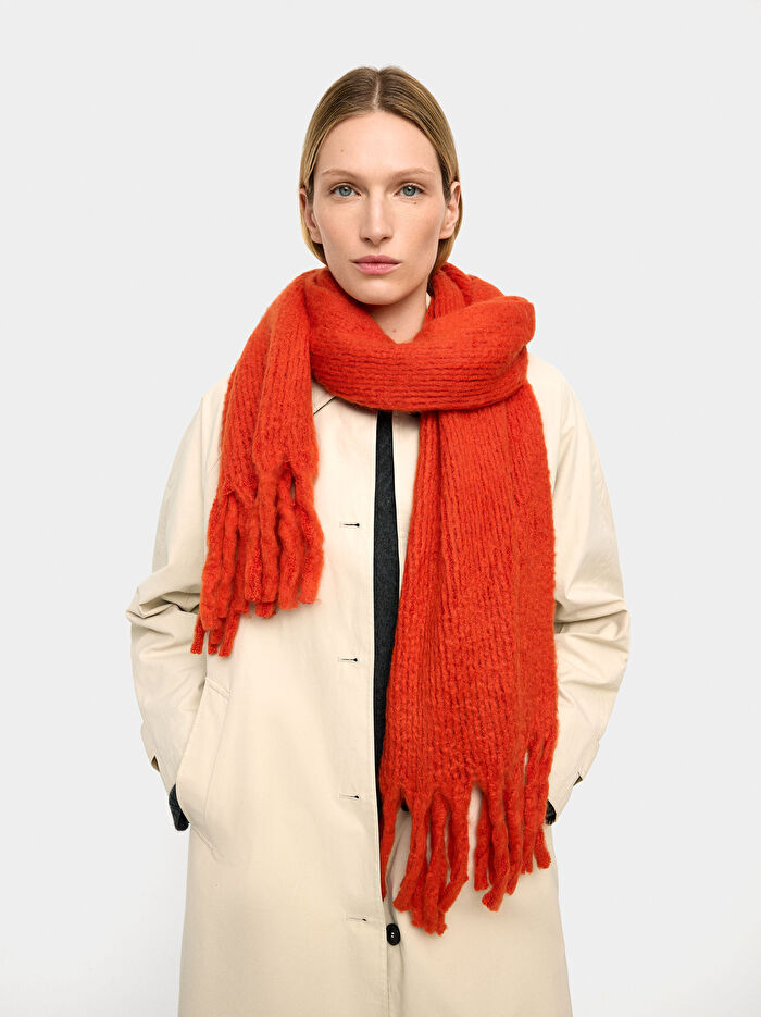 Püsküllü Battaniye Atkı