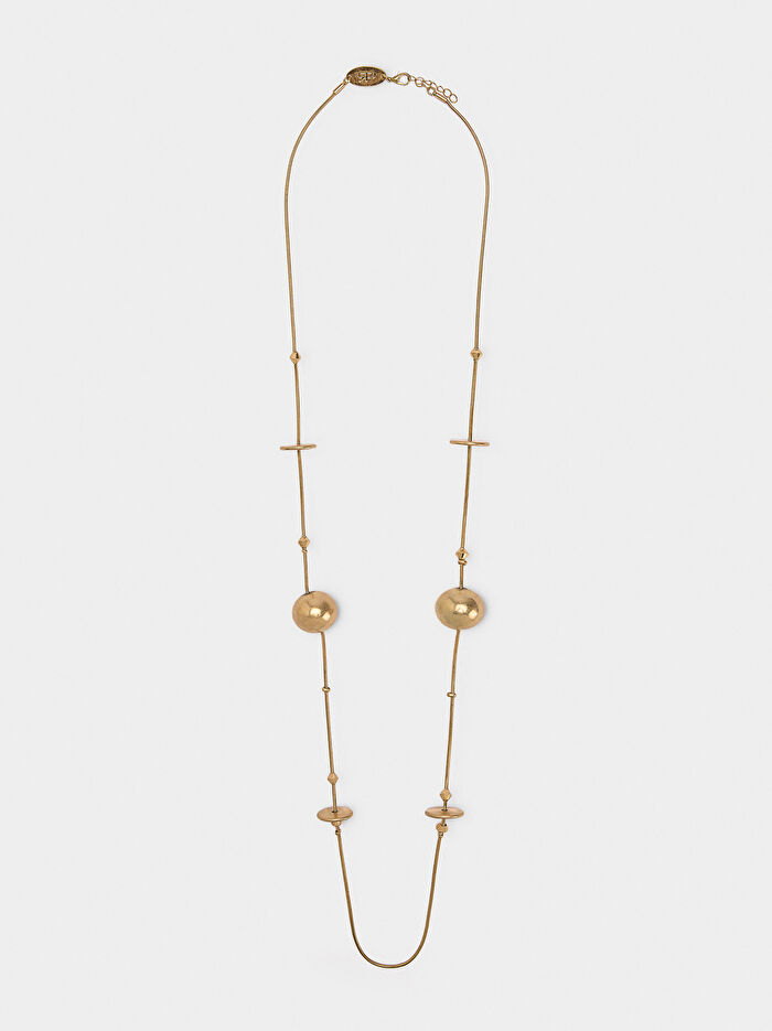 Yılan Zinciri Küreli Kolye