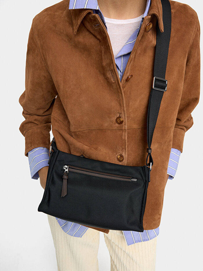 Teknik Kumaş Çapraz Askılı Çanta M