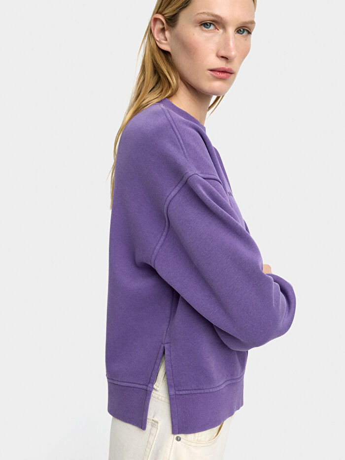 Nakışlı Pamuklu Sweatshirt