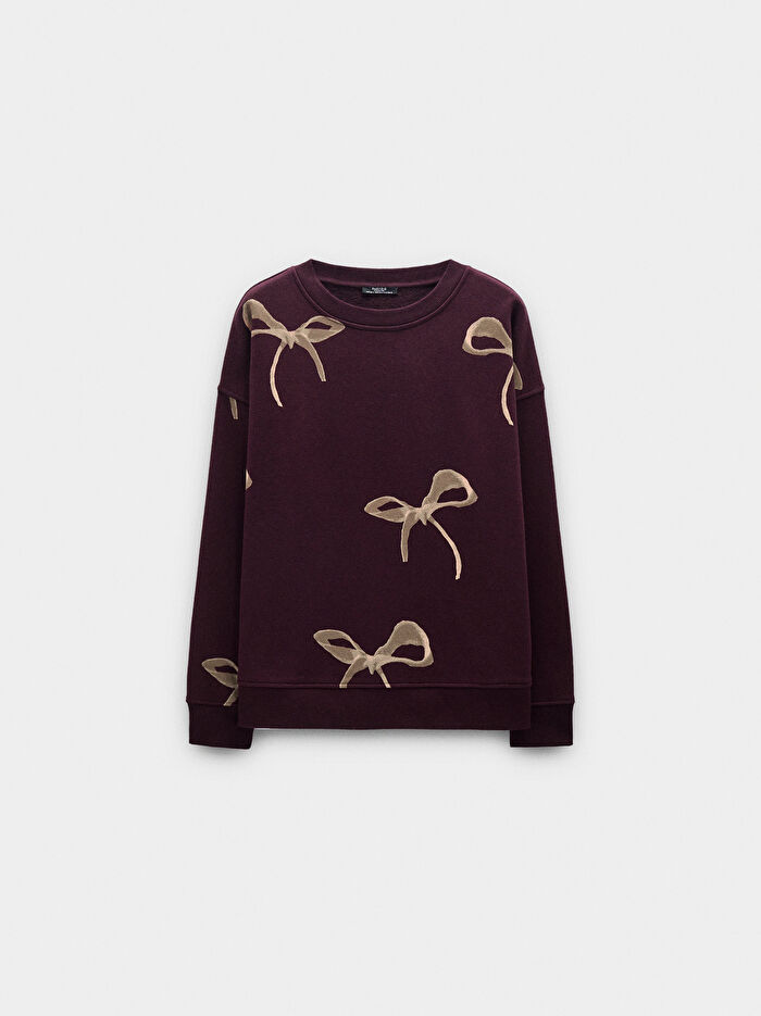 Fiyonk Desenli Sweatshirt