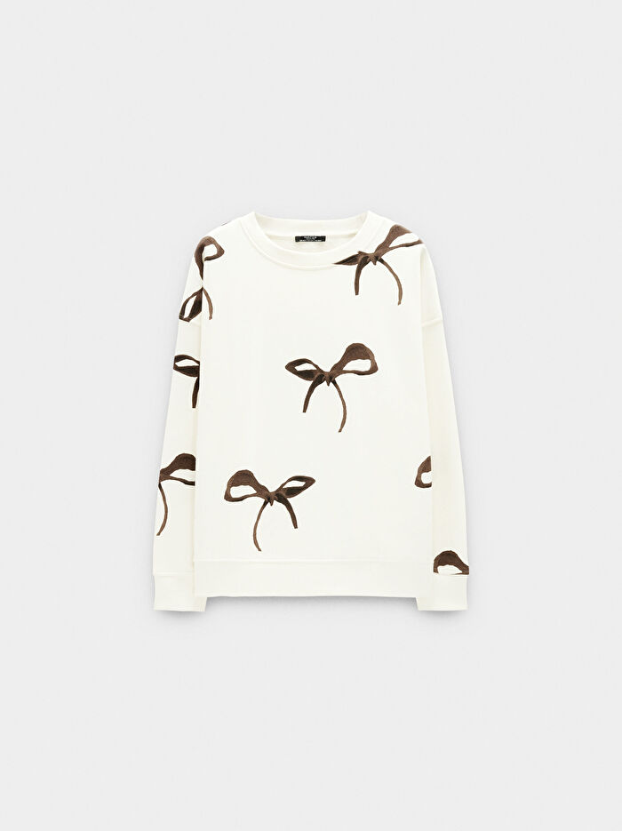 Fiyonk Desenli Sweatshirt