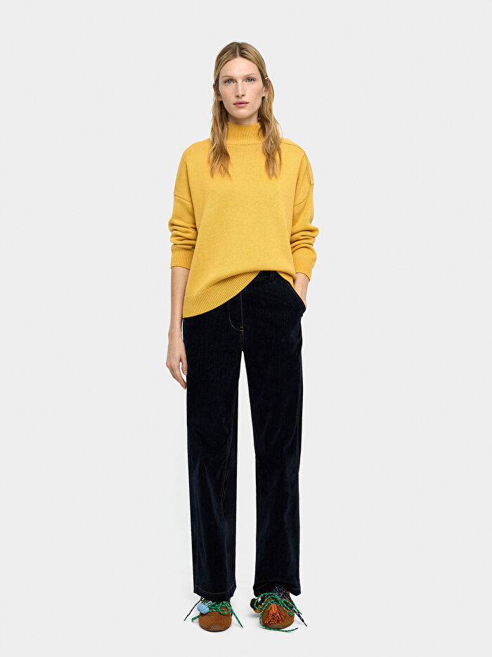 Fermuarlı Örme Kazak