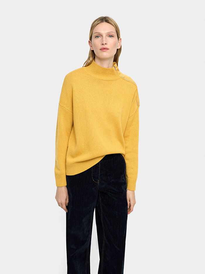 Fermuarlı Örme Kazak