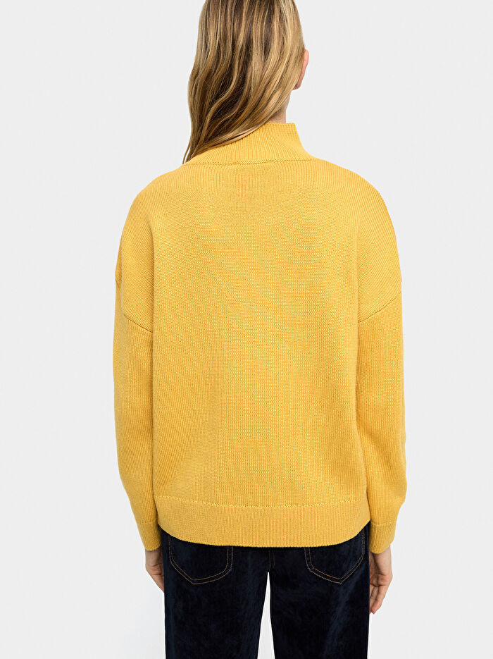 Fermuarlı Örme Kazak