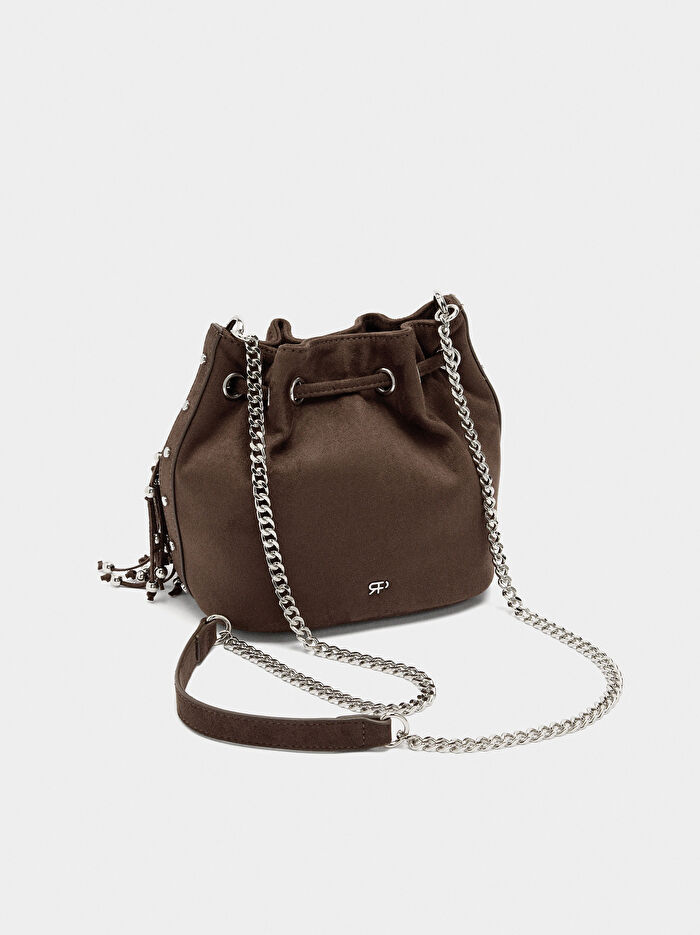 Püsküllü ve Boncuklu Parti Çantası