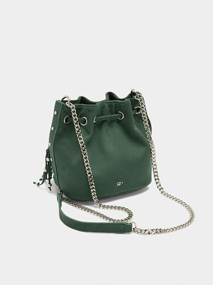 Püsküllü ve Boncuklu Parti Çantası