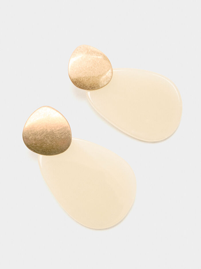 İnci Çiçekli Uzun Küpe