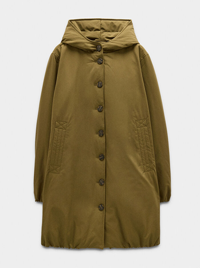 Kapüşonlu Dolgulu Mont