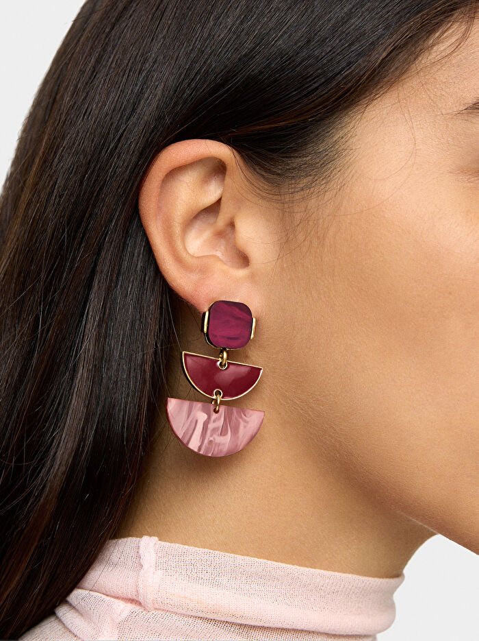 Geometrik Uzun Küpe