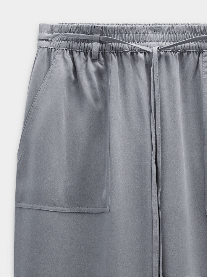 Cepli Elastik Bel Pantolon