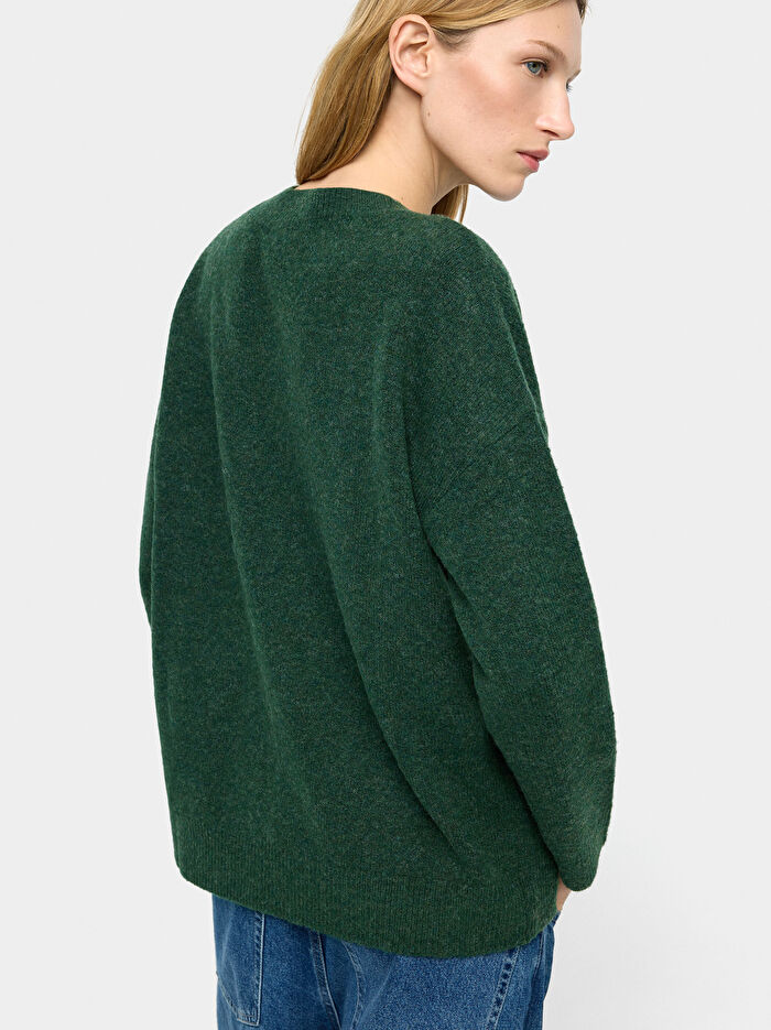 Kristal Detaylı Örme Kazak