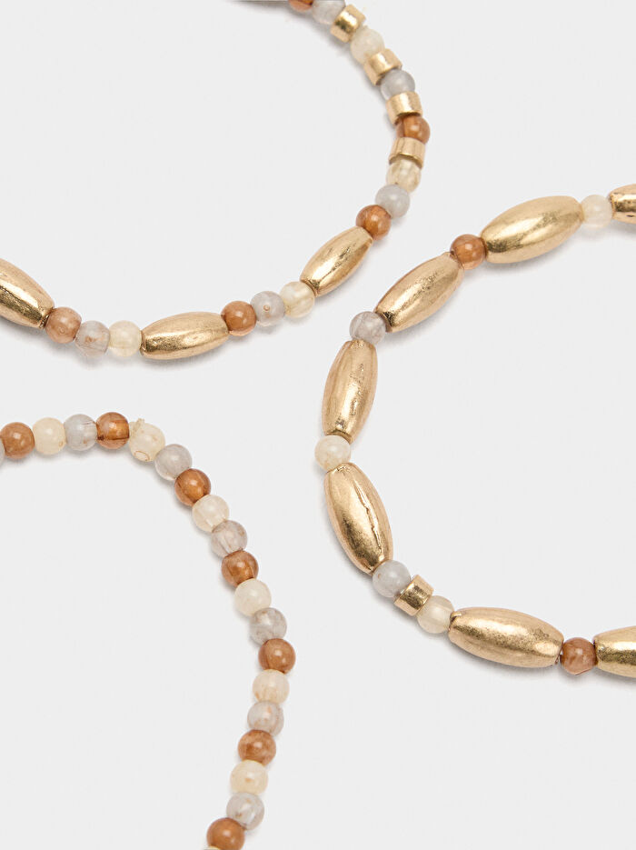 Boncuklu Elastik Bileklik Seti