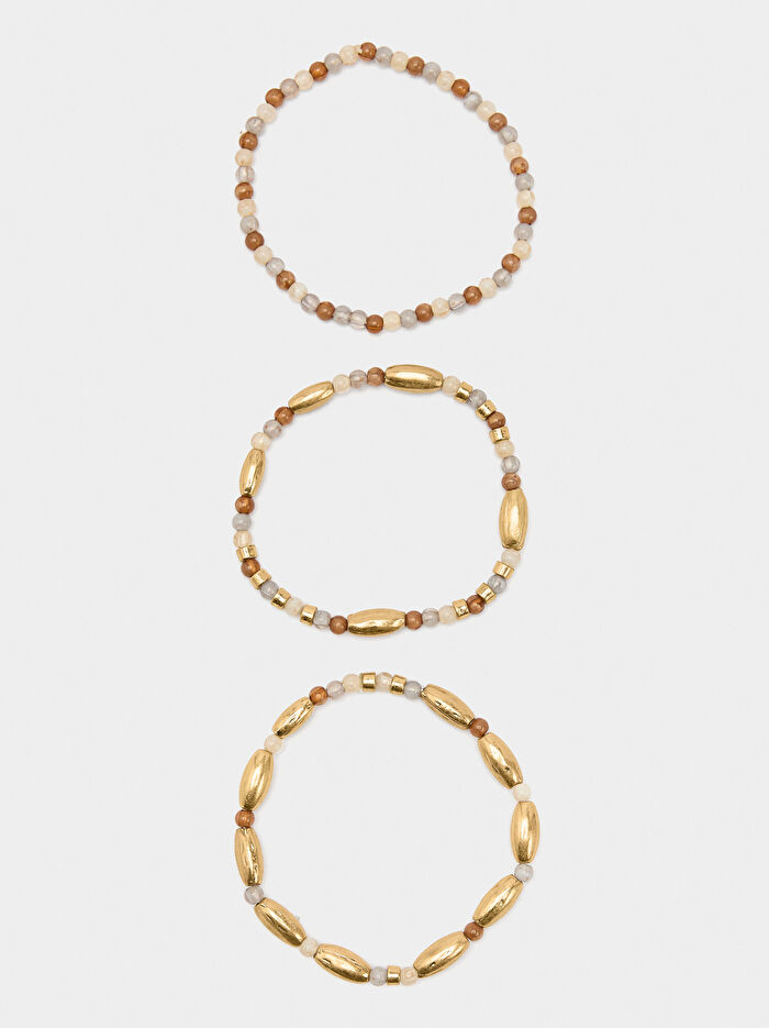 Boncuklu Elastik Bileklik Seti