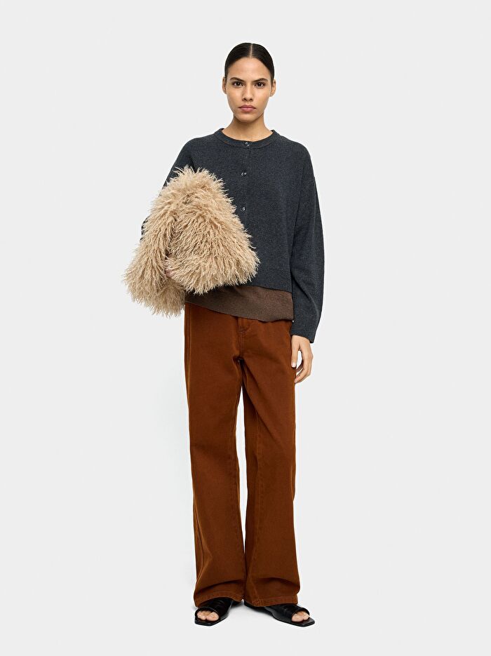 Çift Örme Efektli Kazak