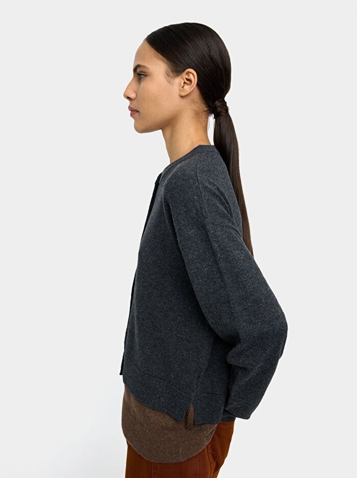 Çift Örme Efektli Kazak