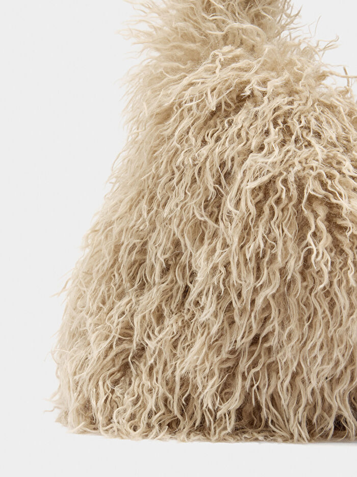 Kürk Efektli Omuz Çantası