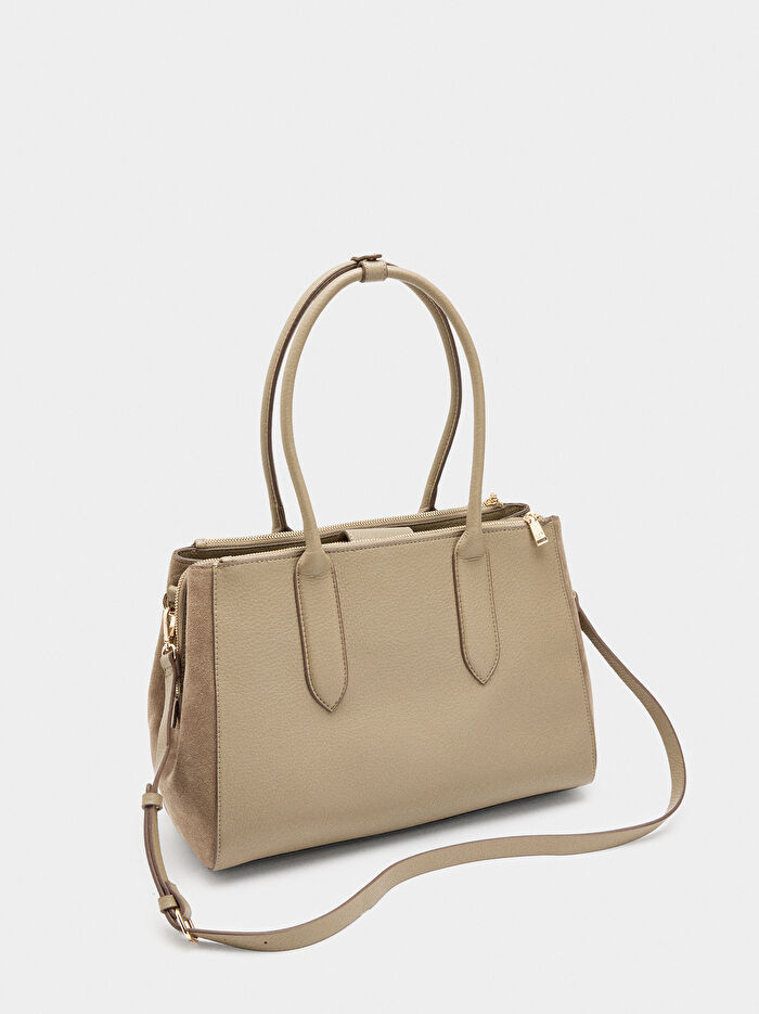 Deri Detaylı 13 İnç Laptop Çantası