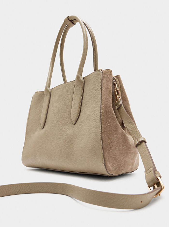 Deri Detaylı 13 İnç Laptop Çantası