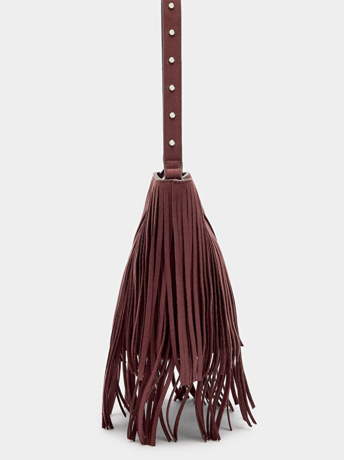 Uzun Püsküllü Bucket Çanta