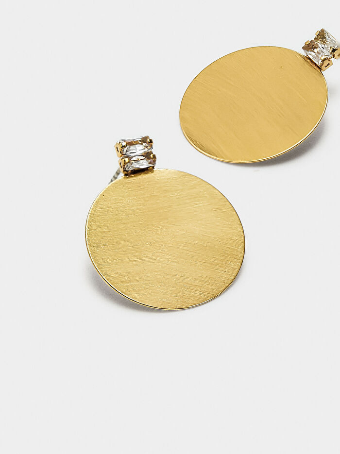 Küp Zirkonlu Yuvarlak Küpe