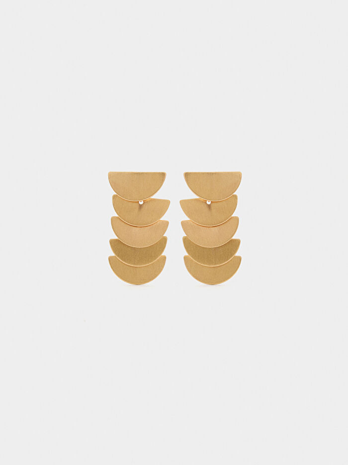 Yarım Daire Uzun Küpe