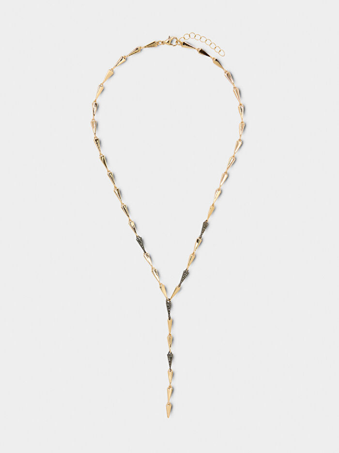 Zirkonlu Elmas Şekilli Kolye