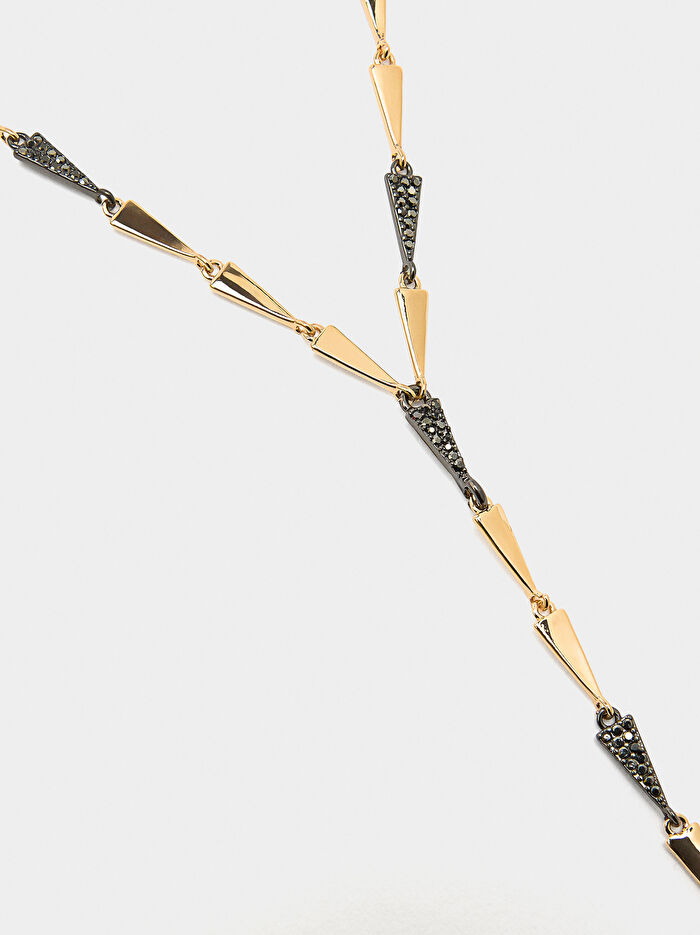 Zirkonlu Elmas Şekilli Kolye