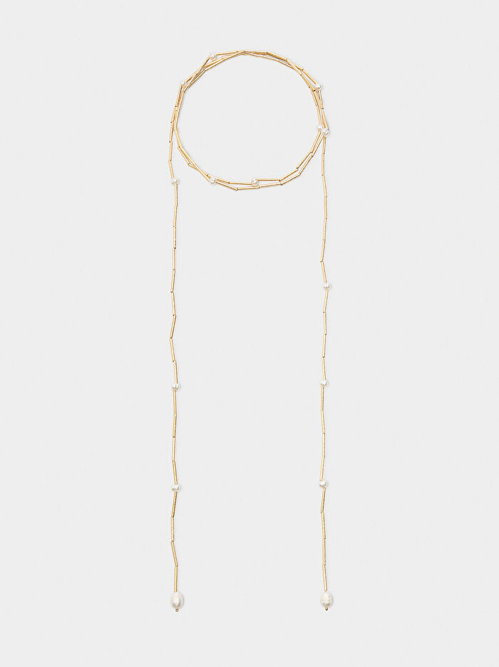 Tatlısu İncili Uzun Kolye