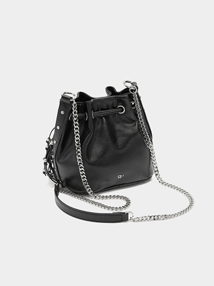 Püsküllü ve Boncuklu Parti Çantası