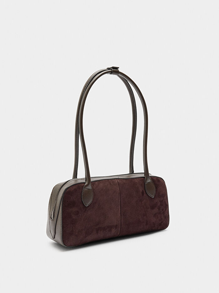 Deri Detaylı Omuz Çantası