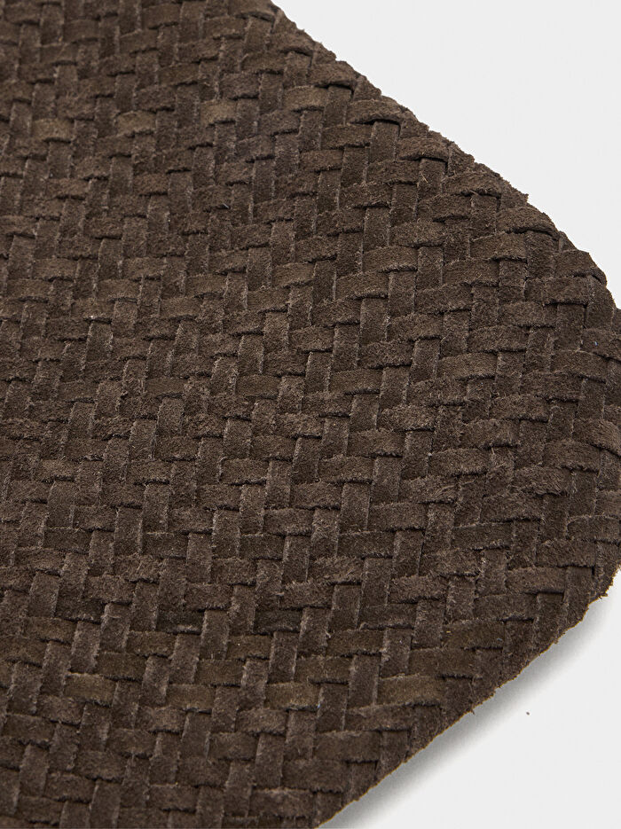 Örgülü Deri Shopper Çanta