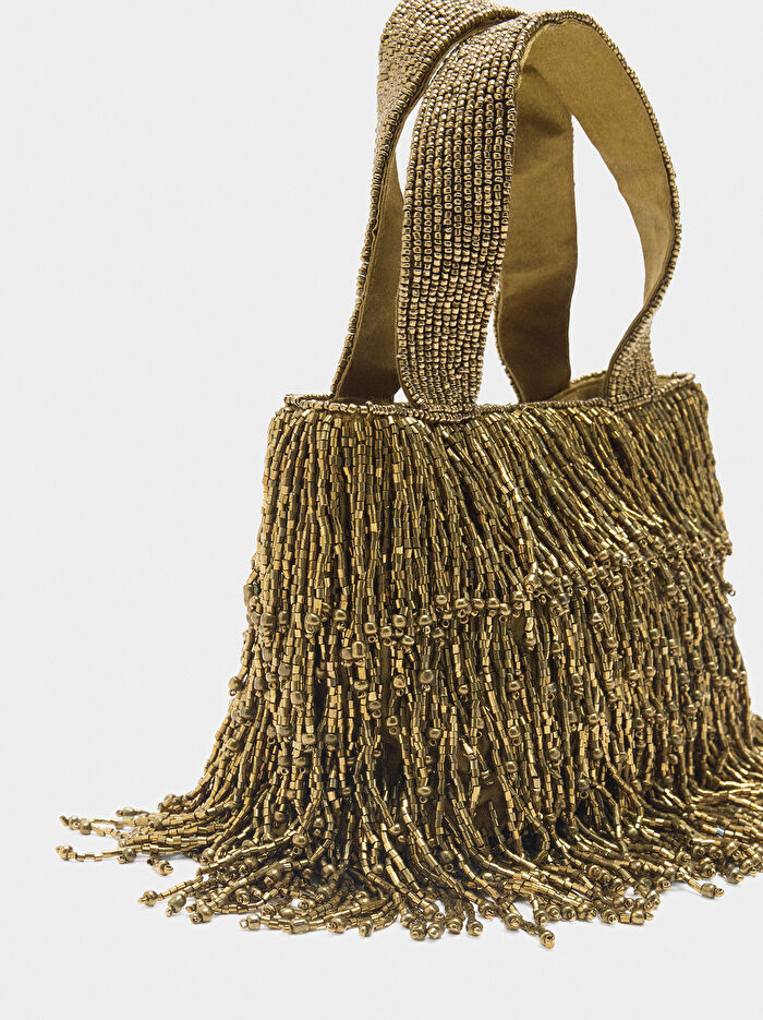 Boncuklu Party Çanta