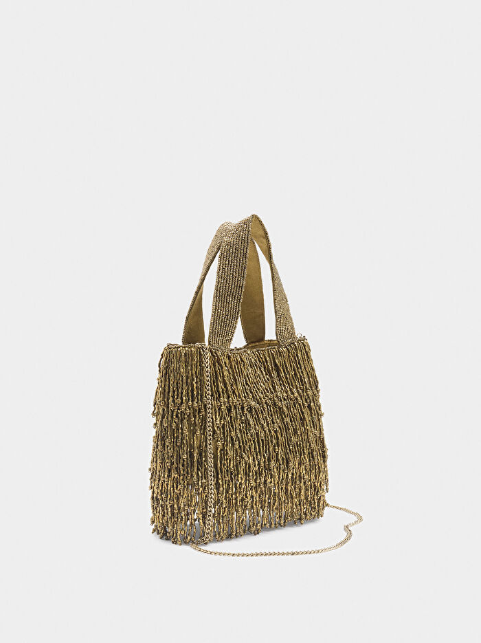 Boncuklu Party Çanta