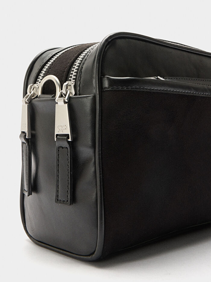 Kontrastlı Çapraz Askılı Çanta