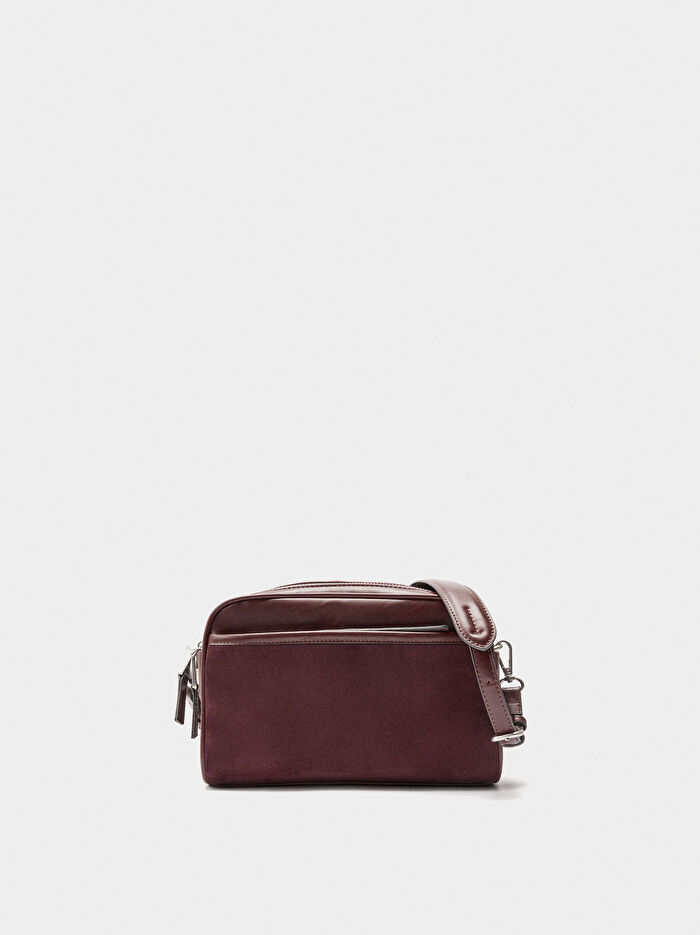 Kontrastlı Çapraz Askılı Çanta