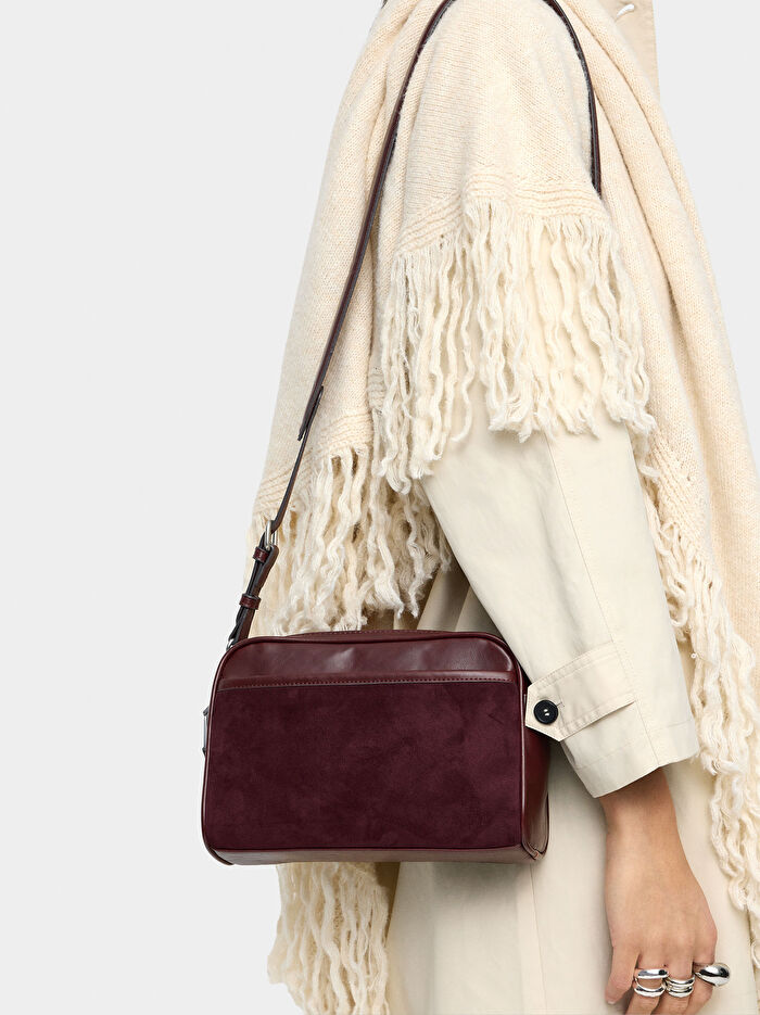 Kontrastlı Çapraz Askılı Çanta