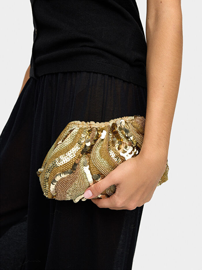 Boncuklu ve Payetli Party El Çantası