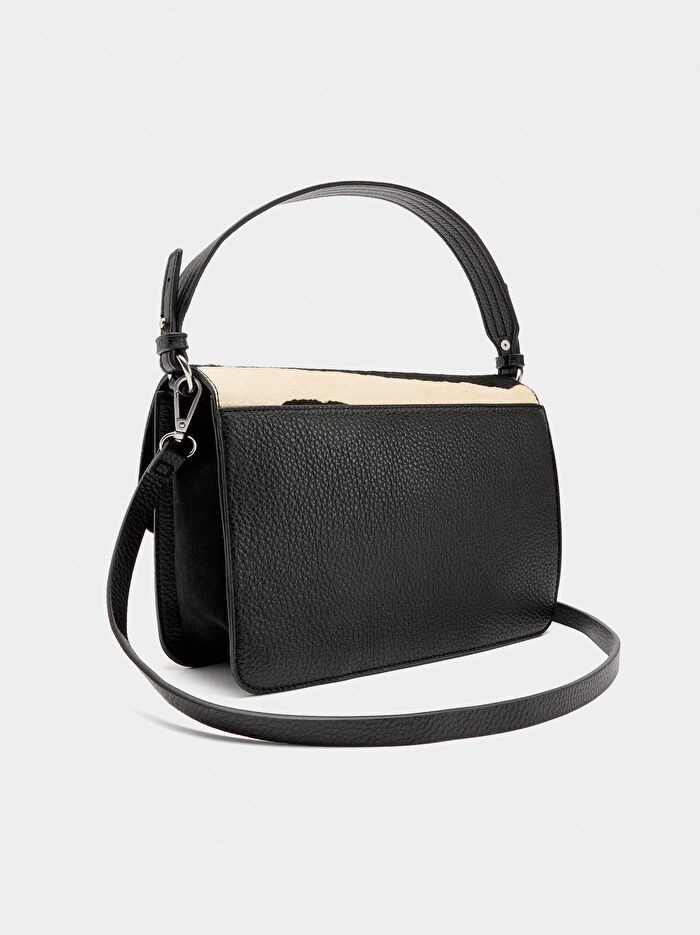 Deri Detaylı Omuz Çantası