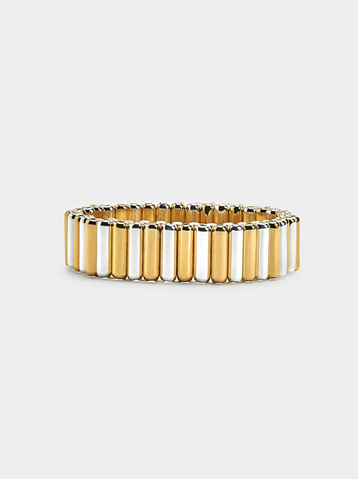 Çubuklu İki Renkli Elastik Bileklik